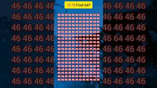 Find 64? #quiz #numbergame #iq #gktest #gk #iqtest #puzzlegame #numberpuzzle #observation #shorts
