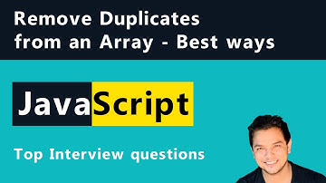 How to remove duplicate elements from an array | JavaScript | Top JavaScript interview questions