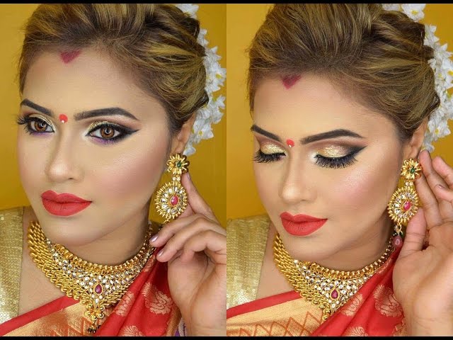 Karvachauth & Durga Puja Makeup & Hair|GRWM|2016| MakeupByAzmeree - YouTube