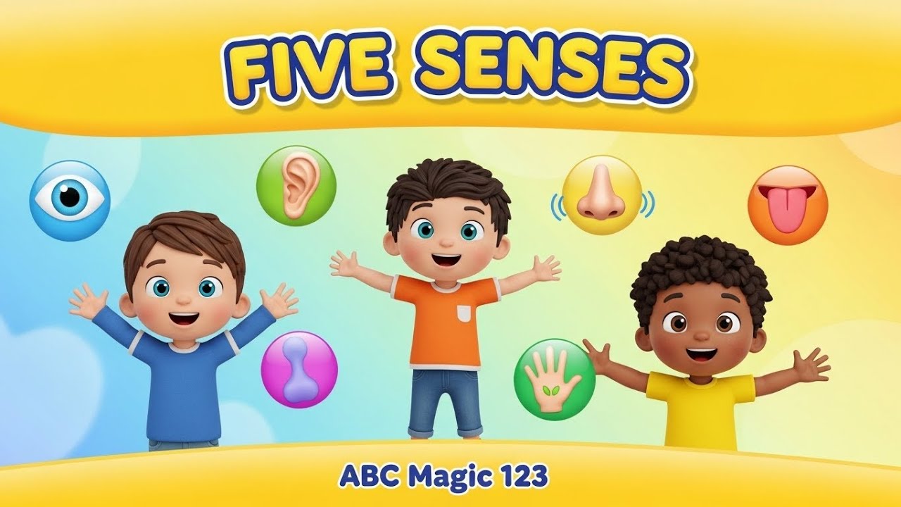 Senses for Kids 👀👂✋ | ABC Magic 123 | Five Senses for Kids