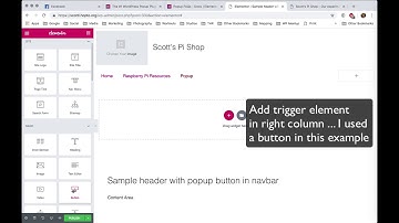 Put an Elementor Popup Trigger in the Navbar in an Elementor Header