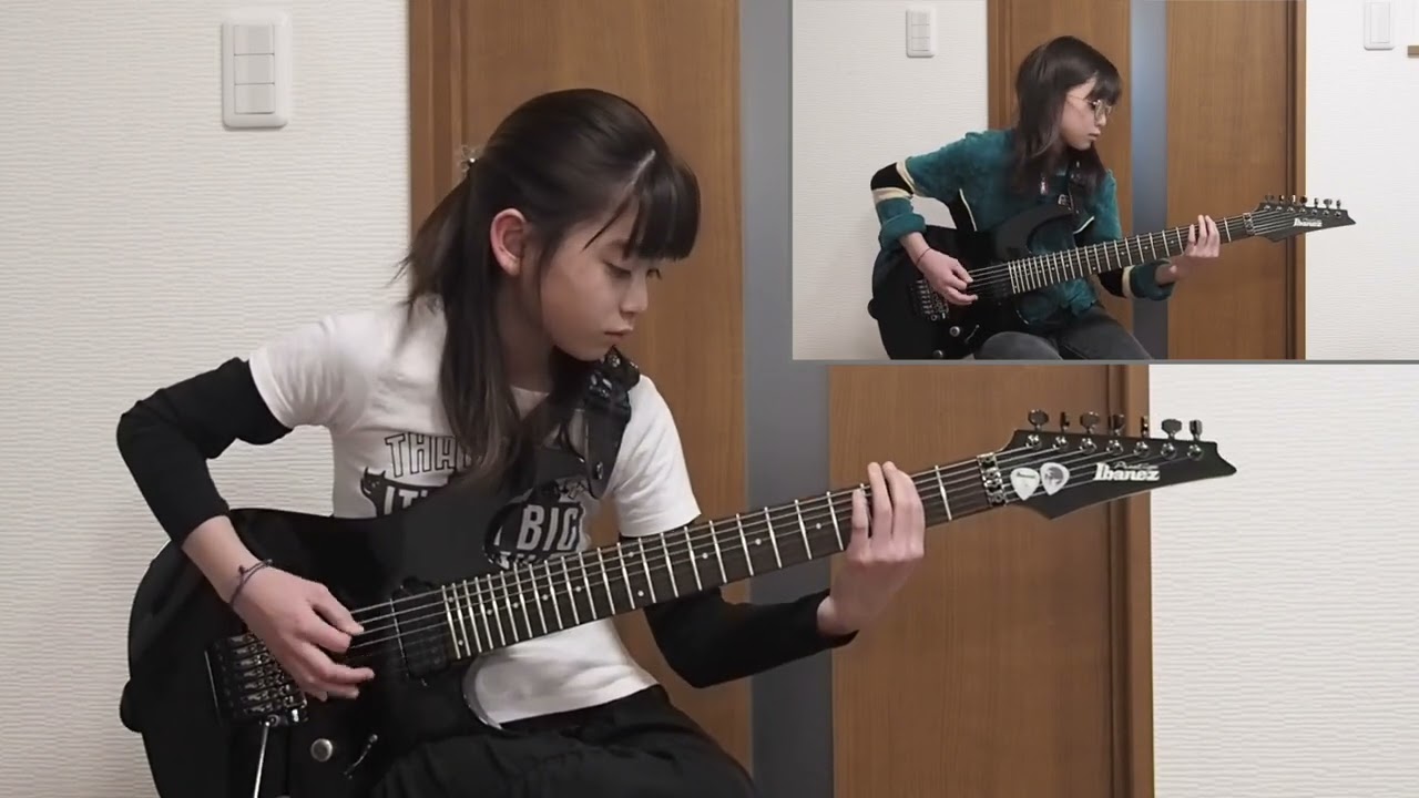 REVIVE (NEMOPHILA) SAKIさんパートも弾いてみた 10歳 ギター練習中