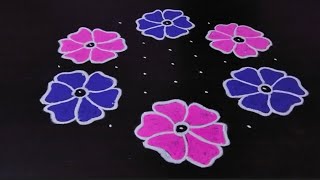 Aadi maadham special dots kolam|9*5 dots flower rangoli| simple kolam designs for festival|rangoli