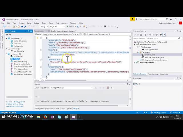 Deploying WebApps to Azure using ARM ( Azure Resource Manager ) Template