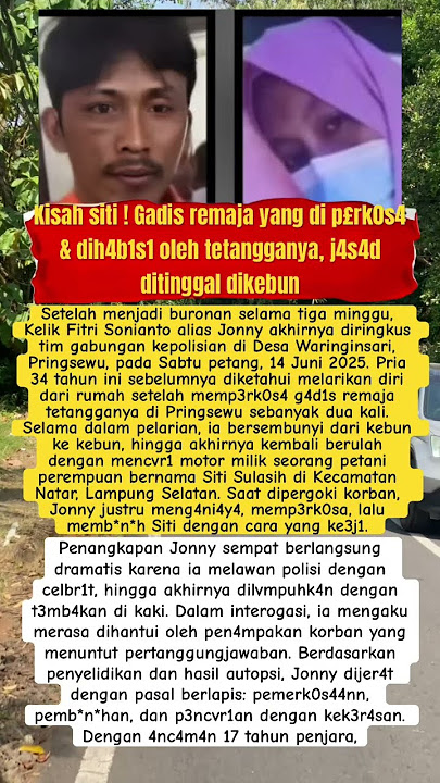 Semoga keadilan bisa ditegakkan, dan korban mendapatkan tempat terbaik di sisi-Nya.