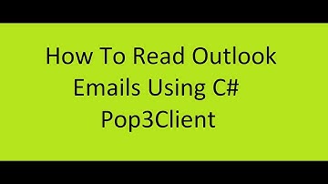 How To Read Emails Using C# | Pop3Client | Outlook