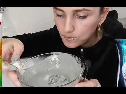 Мокрая голубая узбекская/ Уральская глина/ мел/ видео не моё!!!😍😍😍 ...
