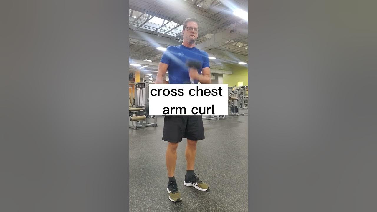 Set of 5 supersets, gym workout, abdominal, back, arm curl, shrugs