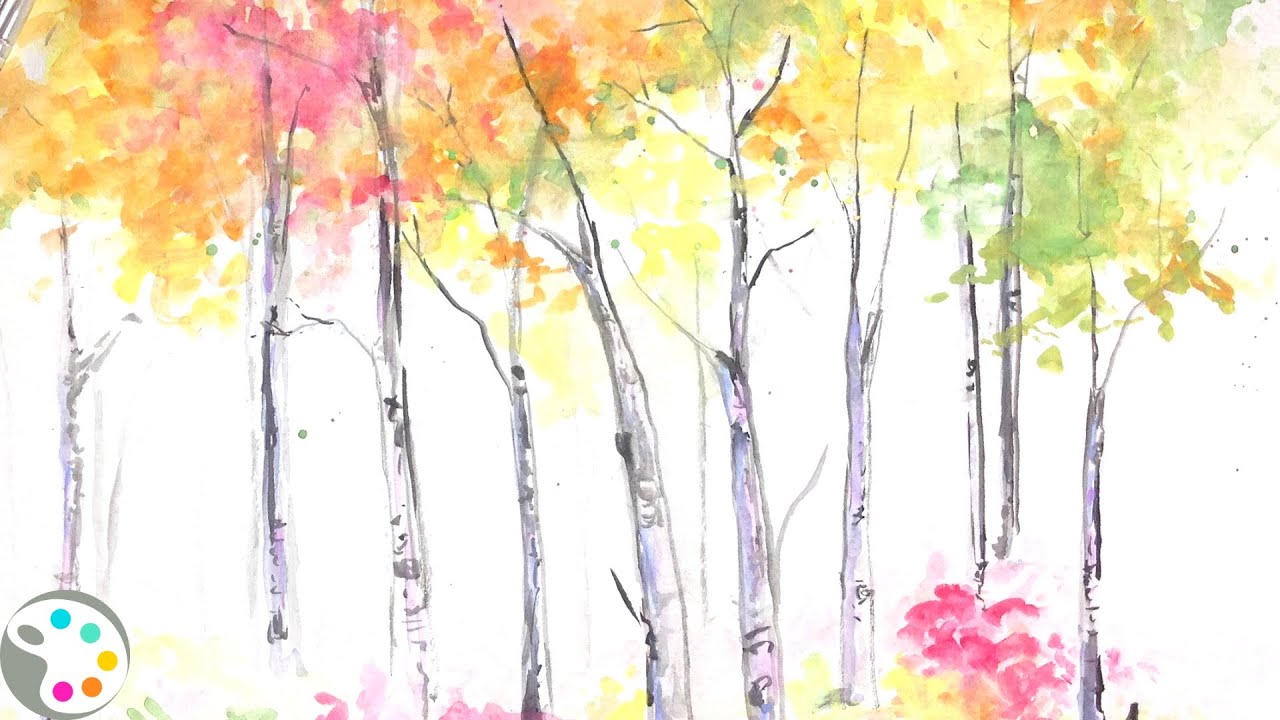 How To Paint Birch And Aspen Trees -- In Watercolor - Youtube