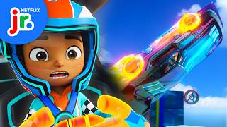 Runaway Wheel in Hot Wheels City! 🛞 Hot Wheels Let's Race | Netflix Jr