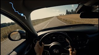 Alfa Romeo Giulia Veloce Q4 | Finnish winding road | 4K POV |