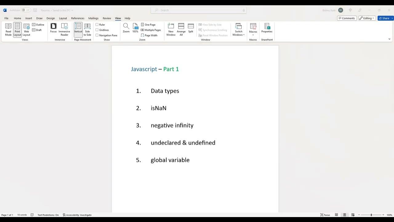 INTERVIEW QUESTIONS FOR JAVASCRIPT - PART 1 - YouTube