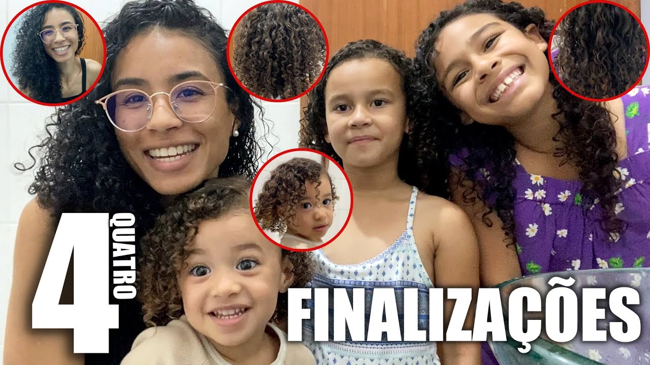 4 FINALIZAÇÕES EM 4 TIPOS DE CACHOS DIFERENTES COM O CREME JUBA! | Ludmila Reis