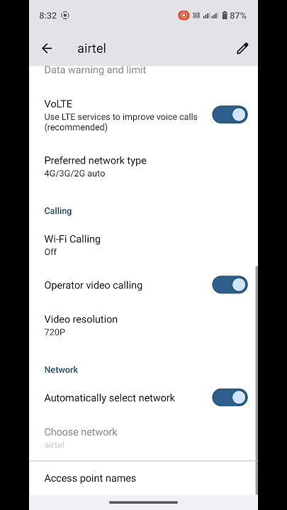 Operator Video Calling settings || realme mobile || #shorts #videocalling