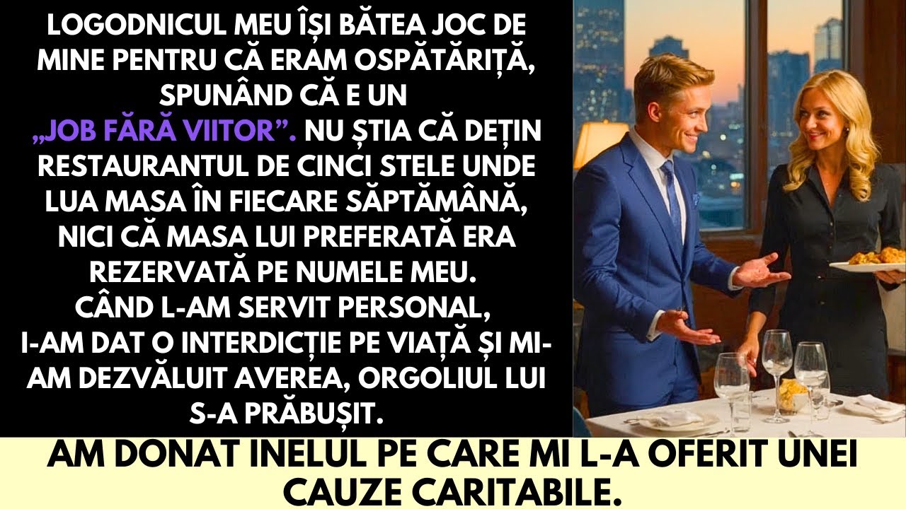 Logodnicul Meu A Batjocorit „Jobul Fără Viitor”—Până A Aflat Că Dețineam Restaurantul de 5 Stele