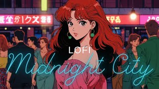 'Tokyo Nightscape: Serene LOFI Beats to Ease Your Mind' 90's city pop culture anime.