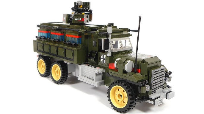 Sluban Army Heavy Truck BO302 - Brick Builder Toys - Lego Speed Build 