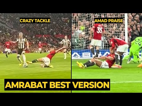 Amad Diallo funny reaction to Sofyan Amrabat by kissing his head after did CRAZY TACKLE vs Newcastle