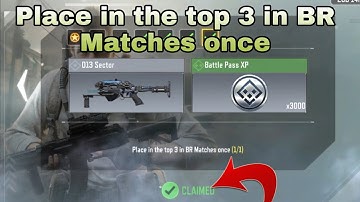HOW TO Place in the top 3 in BR Matches once FOR THE D13 SECTOR CHALLENGE IN CALL OF DUTY MOBILE
