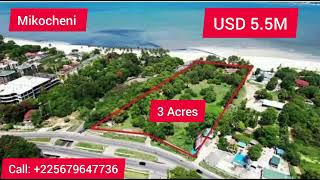BEACH PLOT INAUZWA MIKOCHENI Beach  imegusa lami.Size plot eka 3.Bei 5.5m $.Call  255679 647 736 