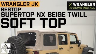 Jeep Wrangler JK Bestop Supertop NX Beige Twill Soft Top (2007-2018 4 Door) Review & Install screenshot 5