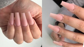 How To : Beginner Friendly Prep, Shape, Easy Application.. Coffin Acrylic Nail