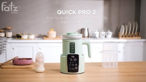 Máy đun và hâm nước pha sữa điện tử an toàn QUICKpro 2 | Bọc nhựa an toàn | FATZBABY