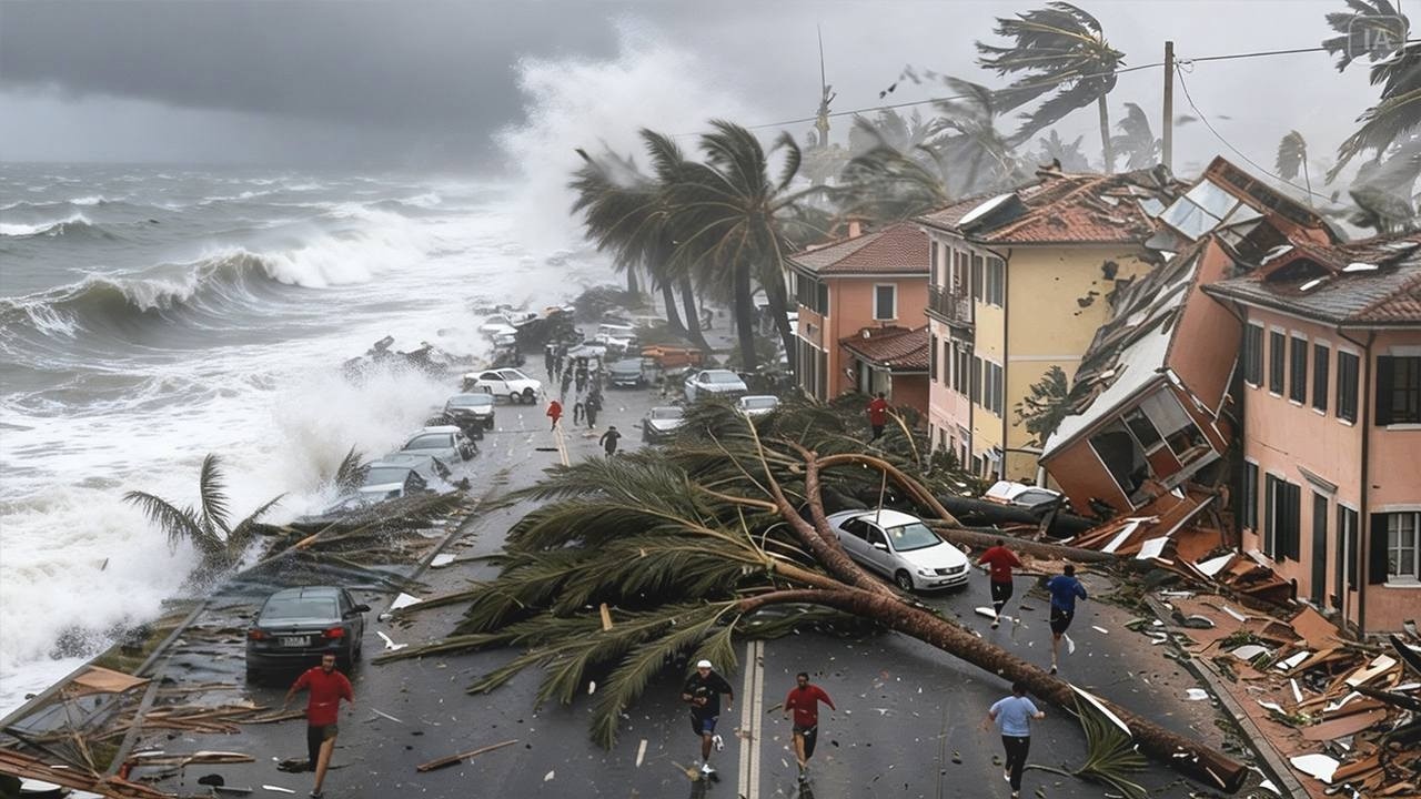 NOW in Portugal ❗ Storm Leonardo SLAMS Lisbon — Flood Chaos, Monster Waves  & Trees Down!