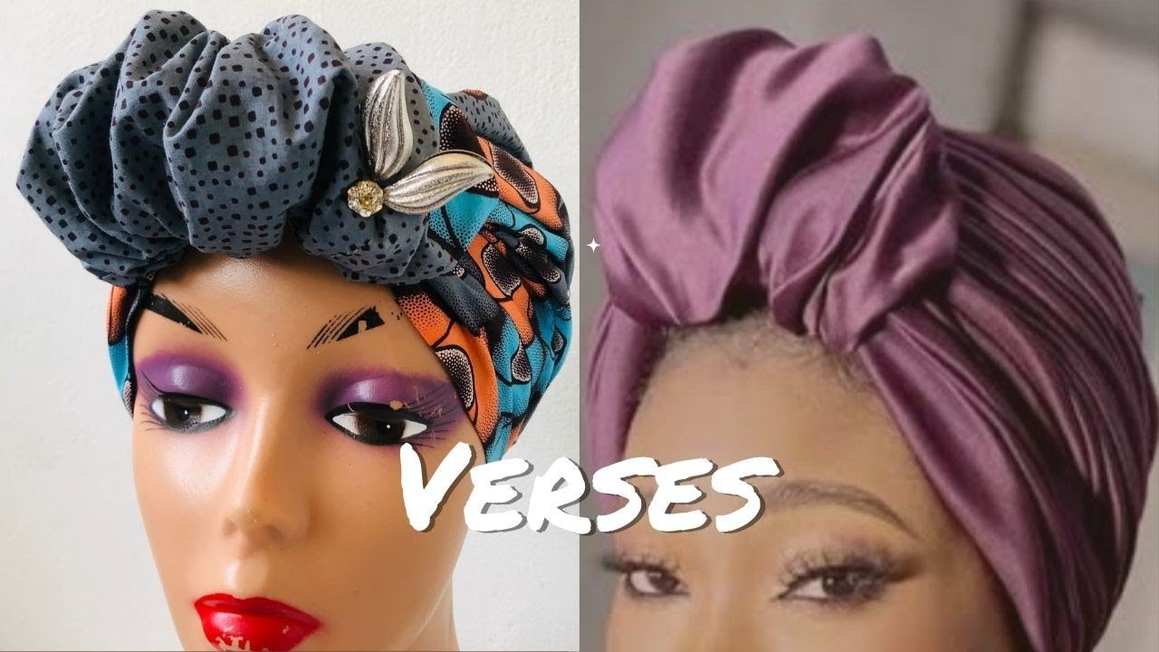 How to make a trendy Ankara loop ruffled Turban Cap.
