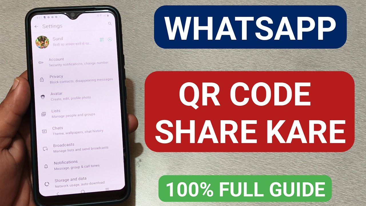 Whatsapp ka QR code share kare