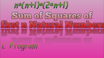 C Program || Sum of Squares of first n Natural Numbers || Using Mathematical Metod
