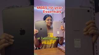 👩⚕️MBBS 1st Year Essentials 🥼| Ipad or Tablet📱What to Buy ⁉️ #mbbs #shorts