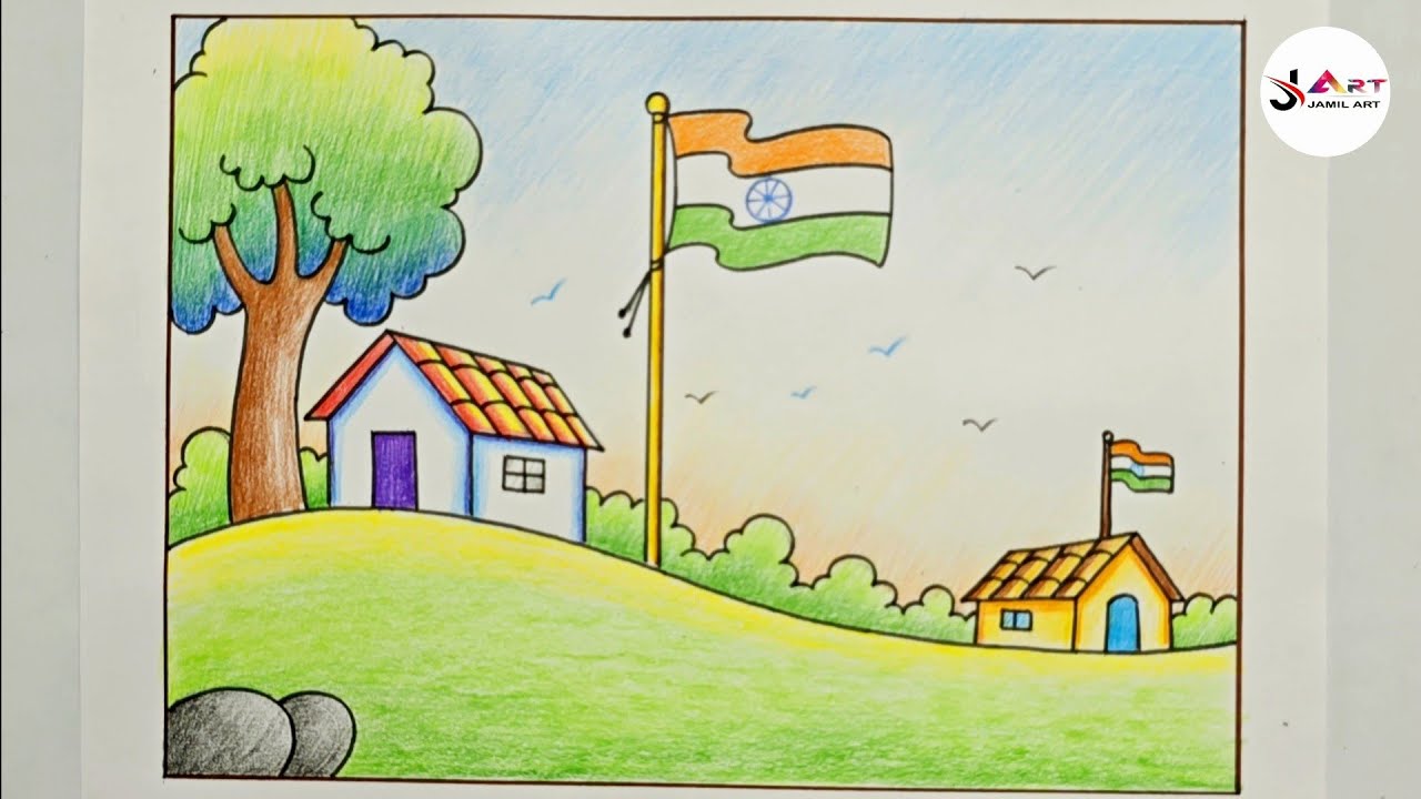 Very Easy Republic Day Drawing | Republic day poster drawing | Happy republic day drawing 
