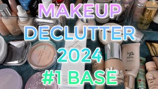 MAKEUP DECLUTTER 2024 // #1 Base: foundation, concealer, powder, primer & setting spray