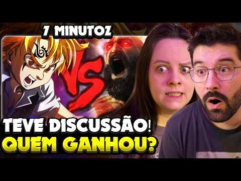 REACT DO KRATOS VS. MELIODAS | DUELO DE TITÃS | 7 MINUTOZ