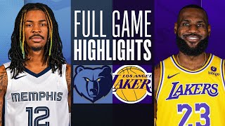 GRIZZLIES at LAKERS | FULL GAME HIGHLIGHTS | January 5, 2024