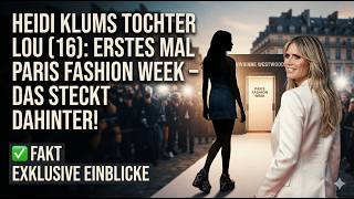 Heidi Klums Tochter Lou (16): ERSTES MAL Paris Fashion Week – DAS steckt dahinter!