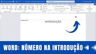 Dicas Word Como Inserir Nmero De Pgina A Partir Da Introduo tcc  Artigo tcc abnt