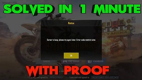 how to fix Pubg Mobile Lite Server is busy problem