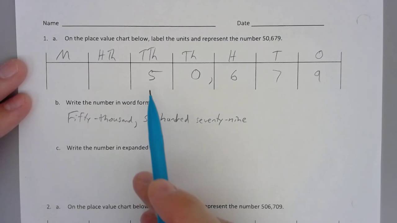 eureka math grade 5 module 1 lesson 4 homework