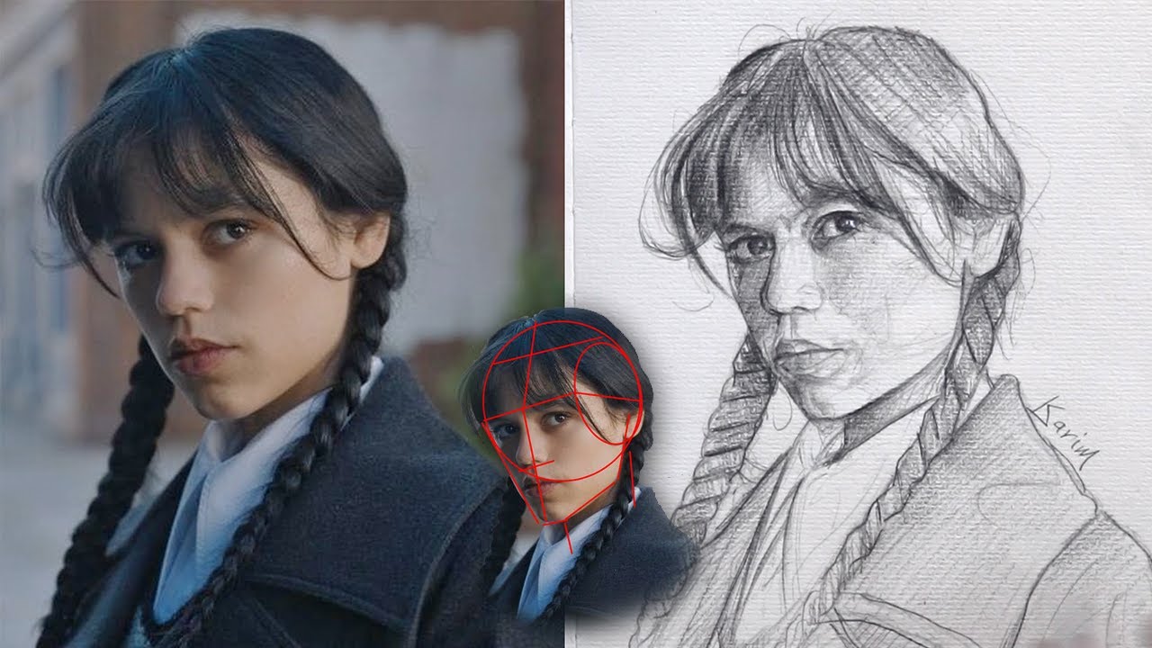 Как нарисовать портрет с помощью метода Лумиса — рисование Джины Ортизы из среды