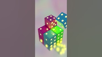 Glowing Dice Rolling | Perfect Seamless Loop Animation 🎲✨
