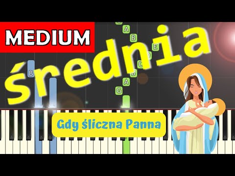 🎹 Gdy śliczna Panna - Piano Tutorial (średnia wersja) 🎵 NUTY W OPISIE 🎼