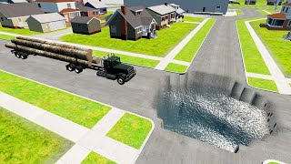 Cars Vs Giant Pit Beamng.drive