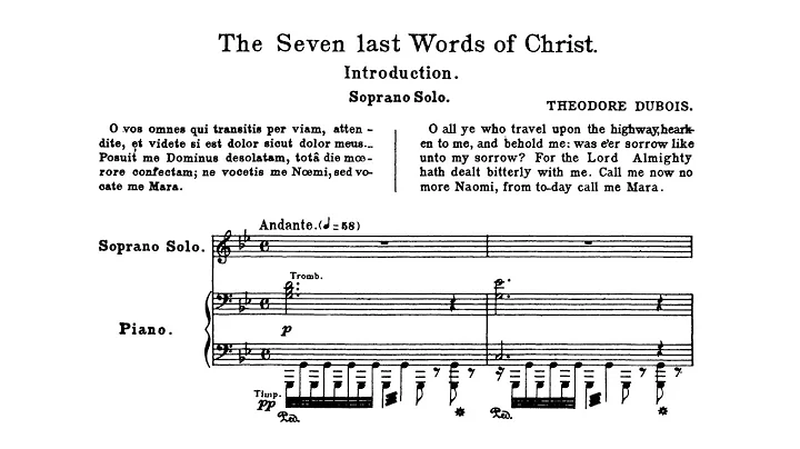 Thodore Dubois  Les Sept Paroles du Christ