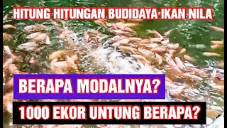 HITUNG HITUNGAN BUDIDAYA IKAN NILA