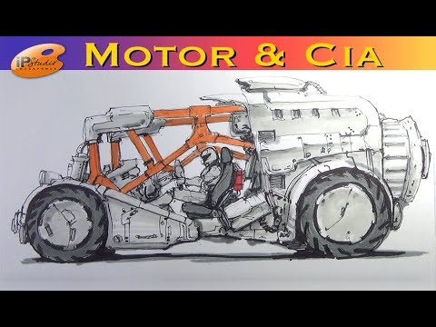 Motor & Cia - Desenho de um carro especial - Curso de Desenho Online  IPStudio 