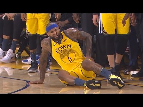 DeMarcus Cousins Quad Injury - Game 2 | Clippers vs Warriors | 2019 NBA Playoffs