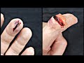 ازاى اعمل صباع شبه مقطوع👆🔪 🖤Broken finger tutorial🖤sfx makeup🖤