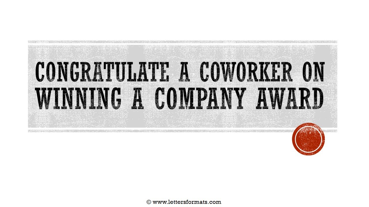 How Do You Congratulate A Coworker?